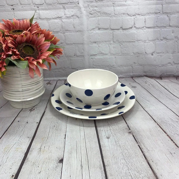 kate spade ♠️  Deco dot by lenox cobalt blue choice of item - Picture 1 of 9